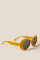 Francesca's Rohan Round Sunglasses - Marigold