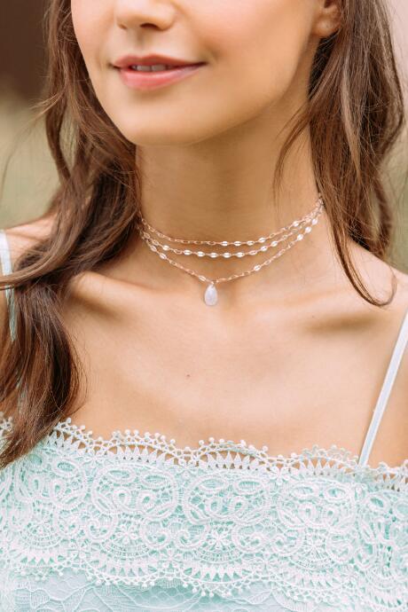 Francesca's Heidi Rose Gold Layered Choker - Rose/gold