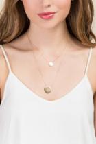 Francesca's Emma Layered Coin Pendant Necklace - Gold