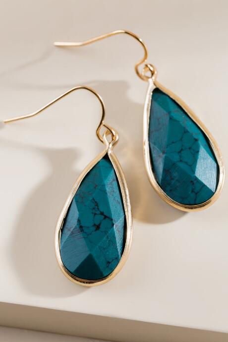 Francesca's Dolores Teardrop Earrings - Teal