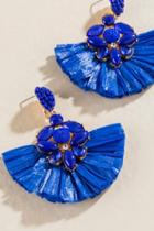Francesca's Dia Beaded Drop Earrings - Cobalt
