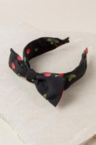 Francesca's Maxine Cherry Print Headband - Black