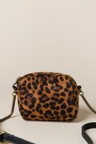 Francesca's Ellie Leopard Mini Crossbody - Tan