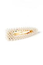 Francesca's Penny Pearl Snap Barrette - Gold