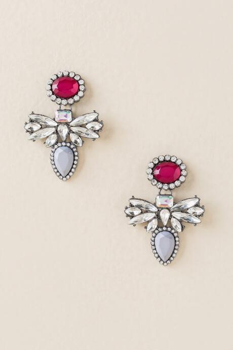 Francesca Inchess Julietta Crystal Statement Earrings - Multi