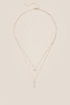 Francesca's Shae Layered Cubic Zirconia Necklace - Silver