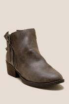 Francesca Inchess Betty Zipper Ankle Boot - Taupe