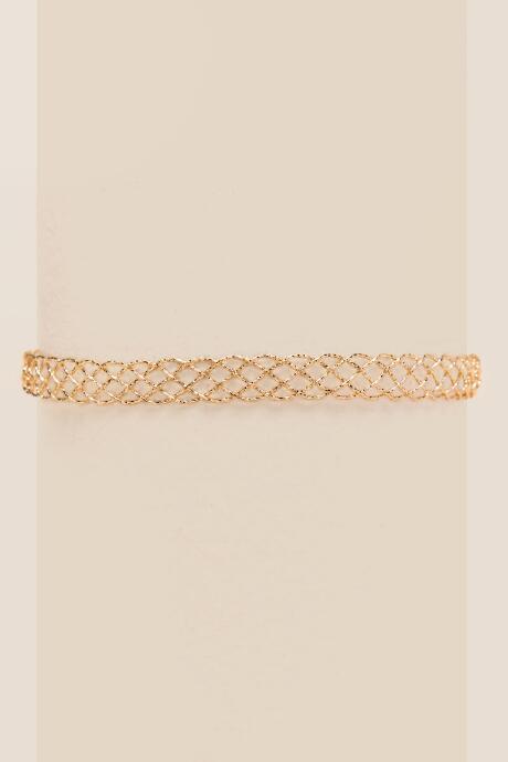 Francesca's Julianne Woven Metal Choker - Gold