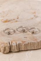Francesca's Initial Stamped Ring - C
