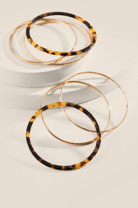 Francesca's Beverly Tort Bangles - Amber