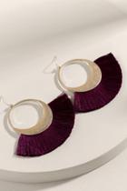 Francesca's Kaleigh Tassel Drop Earrings - Purple