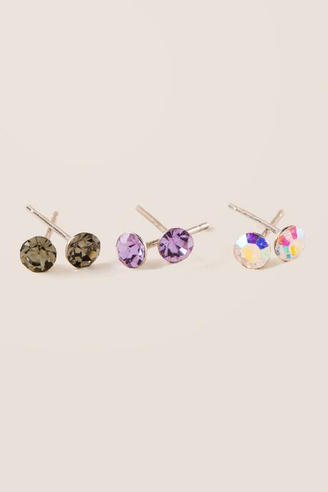 Francesca's Alani Sterling Stud Set - Iridescent