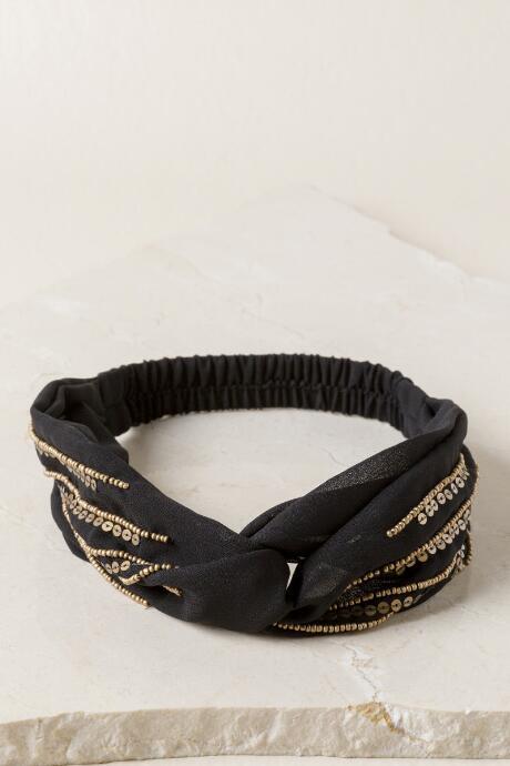 Francesca's Ruth Embellished Turban - Black