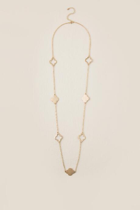 Francesca Inchess Andrea Clover Station Necklace - Gold