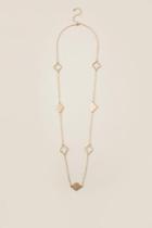 Francesca Inchess Andrea Clover Station Necklace - Gold