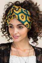 Francescas Dani Knotted Turban Headband In Marigold - Marigold