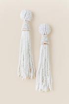 Francesca's Lyanna Knotted Tassel Earring In White - White