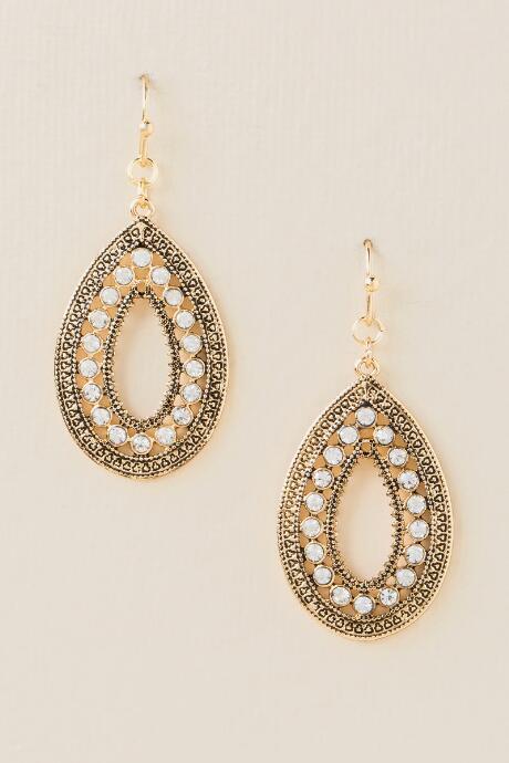 Francesca's Monroe Gold Teardrop Earrings - Gold