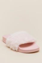 Steve Madden Softey Fur Slide - Pale Pink