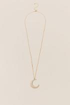 Francesca's Celestia Crystal Crescent Moon Necklace - Gold