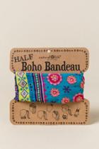 Francesca's Half Boho Bandeau By Natural Life In Blue Floral - Turquoise