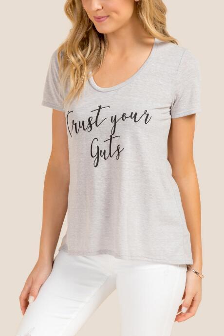 Francesca Inchess Trust Your Guts Top - Gray
