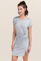 Alya Melana Mineral Wash Shift Dress - Gray