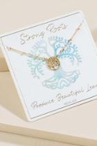 Francesca's Charlotte Tree Of Life Delicate Necklace - Gold