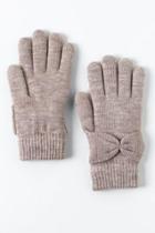 Francesca's Acilia Bow Fleece Lined Gloves - Taupe