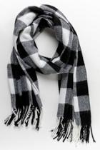 Francesca's Beverly Buffalo Check Scarf - Black/white