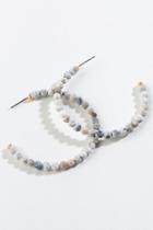 Francesca's Lyla Beaded Stone Hoops - Natural