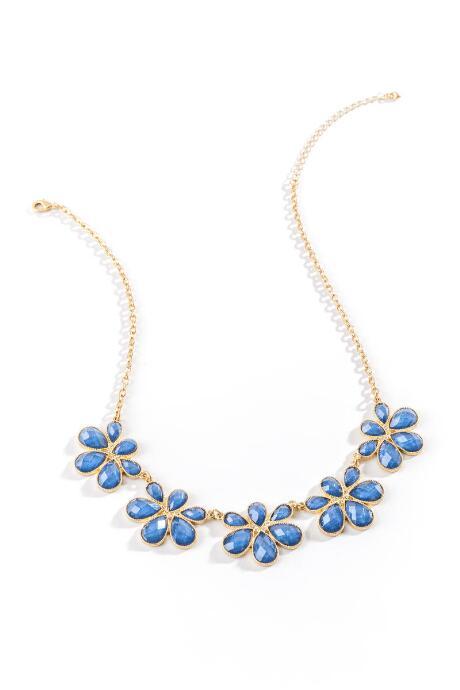 Francesca's Willow Facet Statement Necklace - Indigo