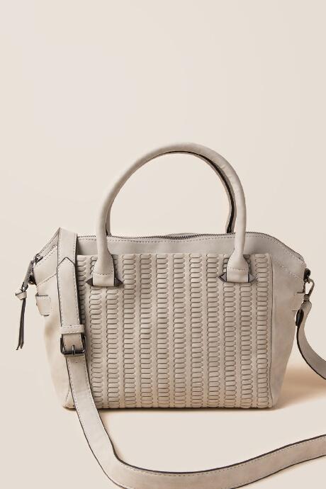 Francesca's Natalia Whipstitch Satchel - Gray