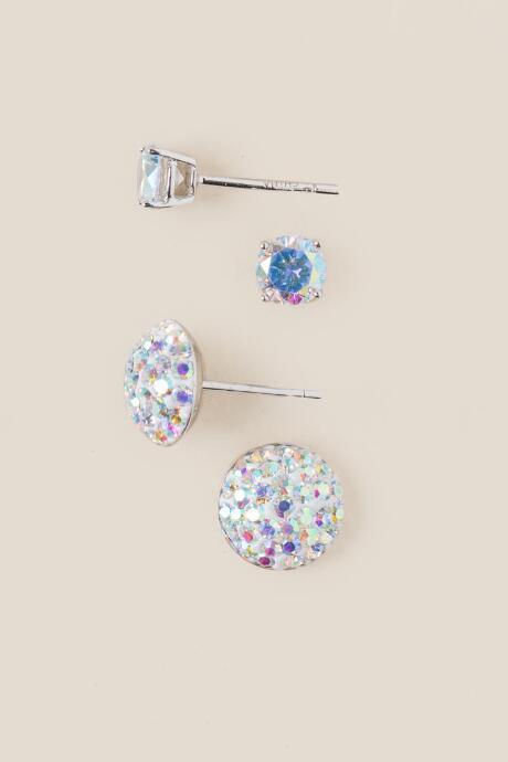 Francesca's Luna Stud Earring Set - Iridescent