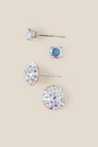 Francesca's Luna Stud Earring Set - Iridescent