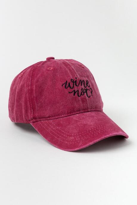 Francesca's Wine Not Baseball Hat - Burgundy