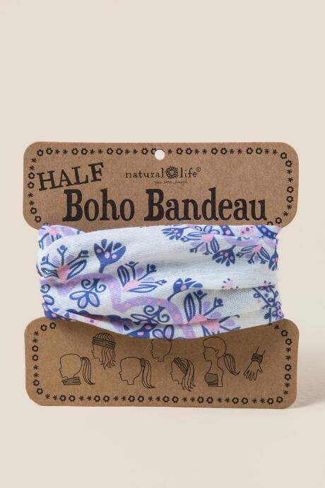 Francesca Inchess Boho Bandeau In Pink Navy Mandala - Ivory