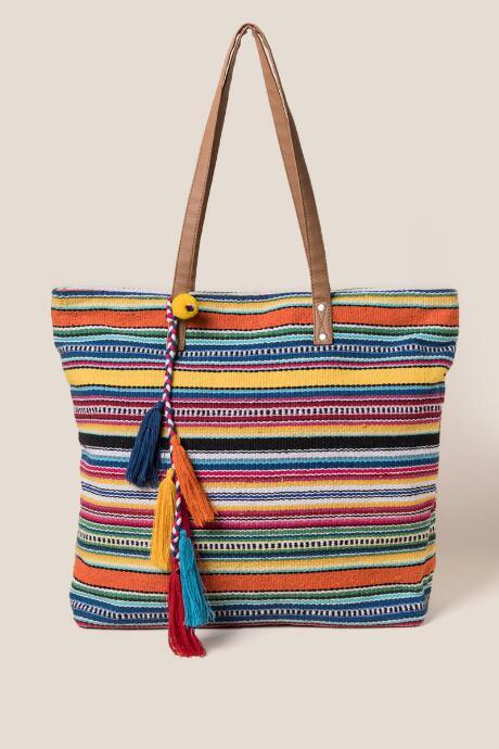 Francesca's Jenny Striped Tote - Multi