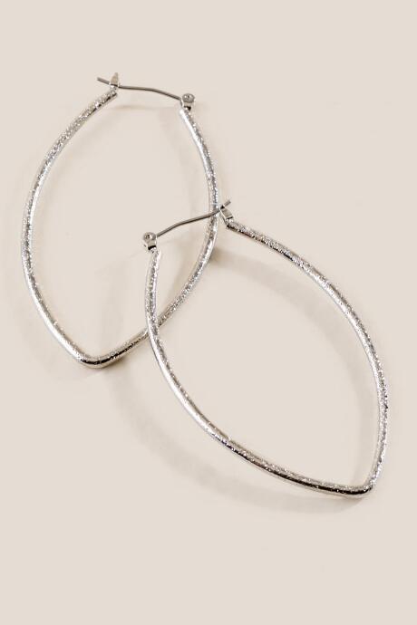 Francesca's Jara Open Marquis Earrings - Silver