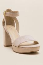 Cl By Laundry Go On Platform Heel - Nude