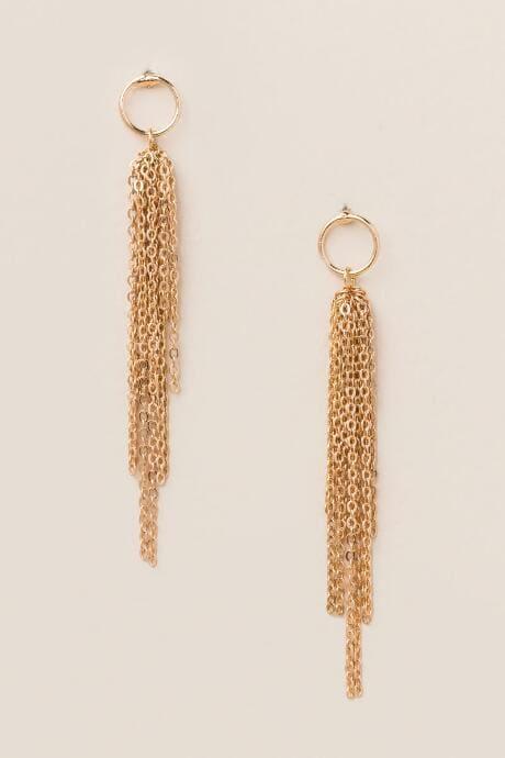 Francesca's Paulette Chain Drop Earring - Gold