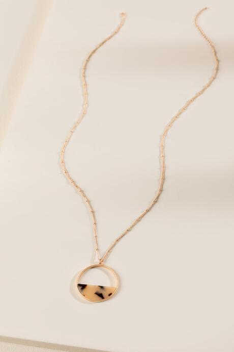 Francesca's Payton Half Circle Pendant - Amber