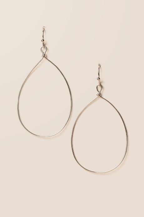 Francesca's Dina Simple Teardrop Earring - Silver