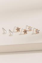 Francesca's Ariel Cubic Zirconia Star Stud Set - Crystal