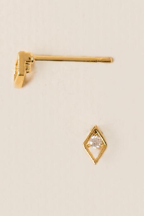 Francesca's Alisa Open Diamond Stud - Gold