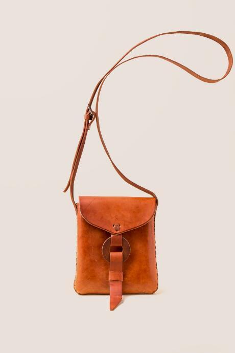 Francesca's Lupita Leather Crossbody - Cognac