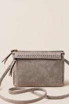 Francescas Joselyn Whipstitch Crossbody - Light Gray