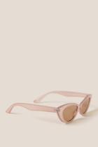 Francesca's Aristrocrat Cateye Sunglasses - Nude