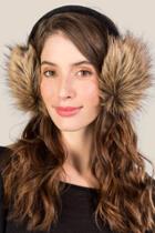 Francesca Inchess Barrow Faux Fur Earmuff - Natural