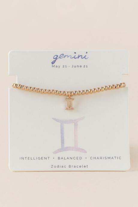 Francesca's Gemini Gold Pull Tie Bracelet - Gold